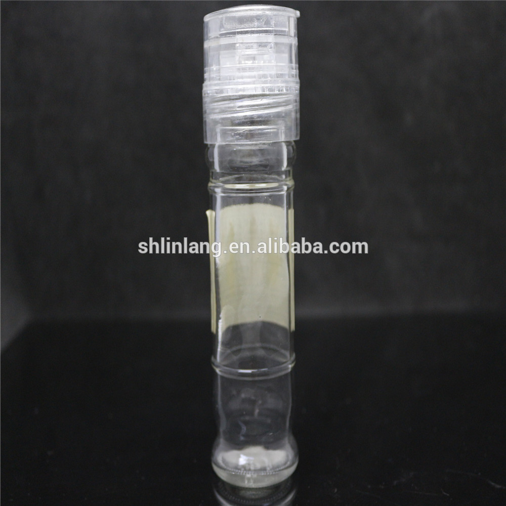 Linlang hot sale glass products 50ml pepper grinder bottle