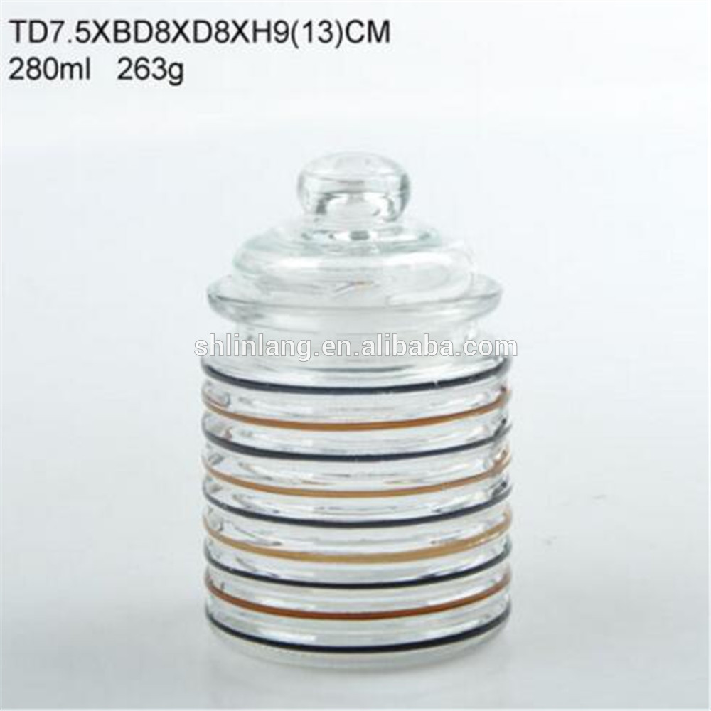 Linlang hot sale glass storage jar with plastic stopper
