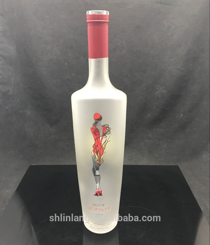 Factory wholesale 8oz Glass Jar With Lid - Shanghai Linlang 750ml frost Stiletto vodka bottle – Linlang