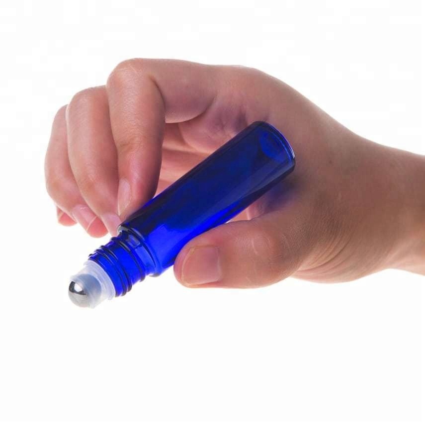 Linlang 4 oz Empty Cobalt Blue Amber Glass spray bottle Refillable Perfume Bottles with fine mist sprayer