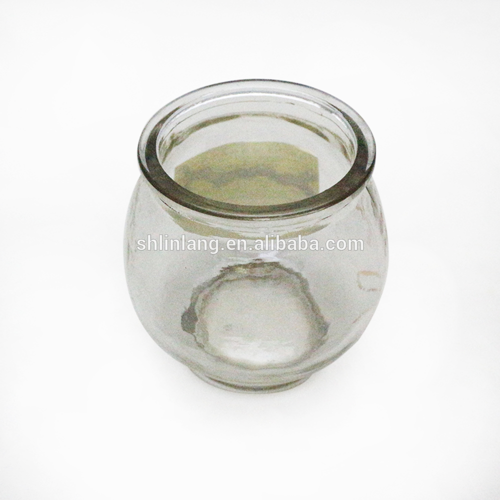 明確な丸いガラスのキャンドルホルダーキャンドルの瓶