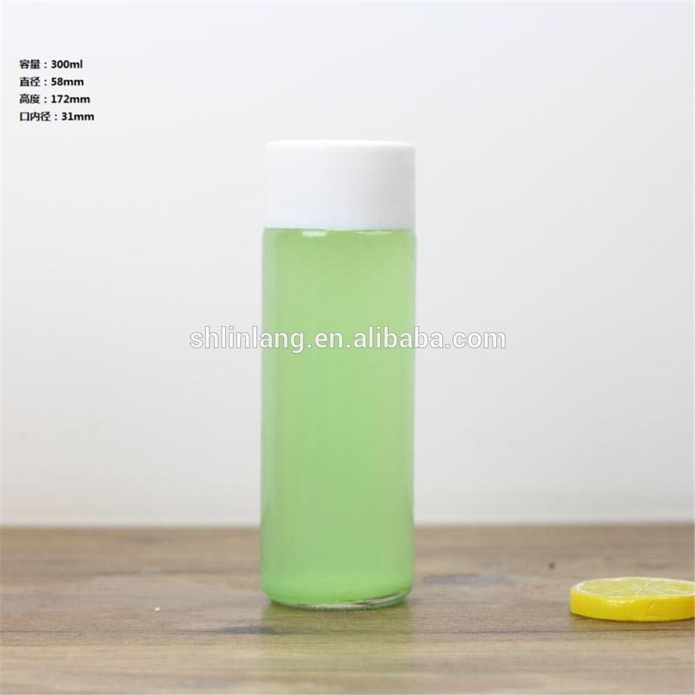 Linlang super star glass products stocked 300ml clear voss water glass bottle