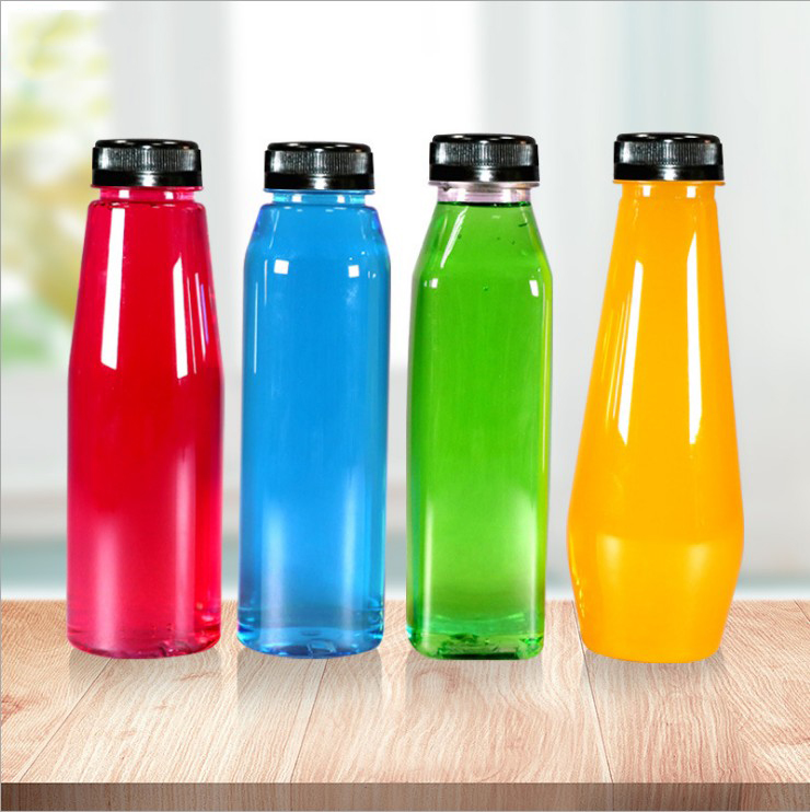في الأسهم الرخيصة زجاجات إعادة التدوير PET البلاستيكية 350ML عصير المتاح زجاجة بالجملة