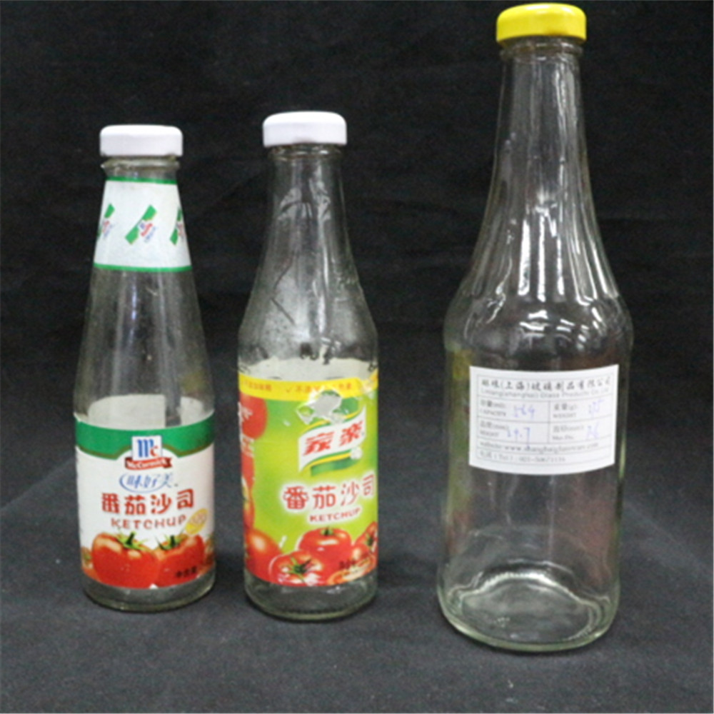 Linlang välkomnade glasprodukter glasflaskor för såser