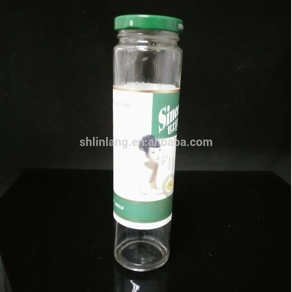 Linlang hot sell transparent glass juice bottle