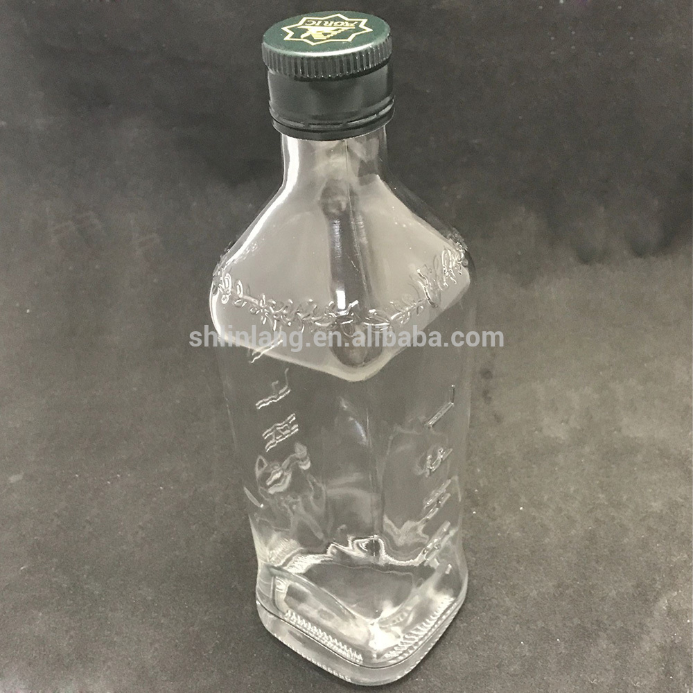 2017 new style emboss logo olive oil glass bottle/tea oil glass bottle