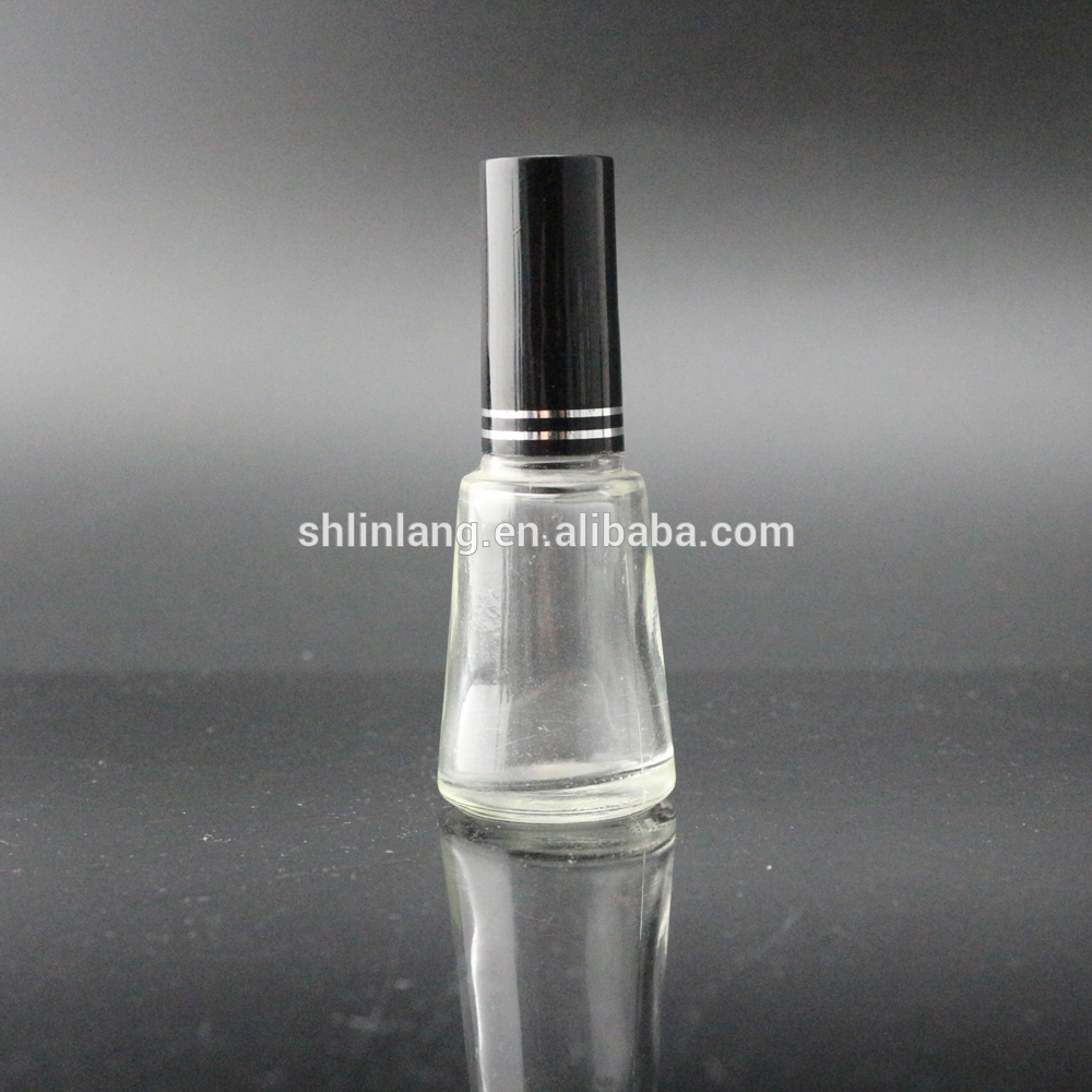 shanghai linlang custom made uv gel empty glass nail polish bottles with cap brush