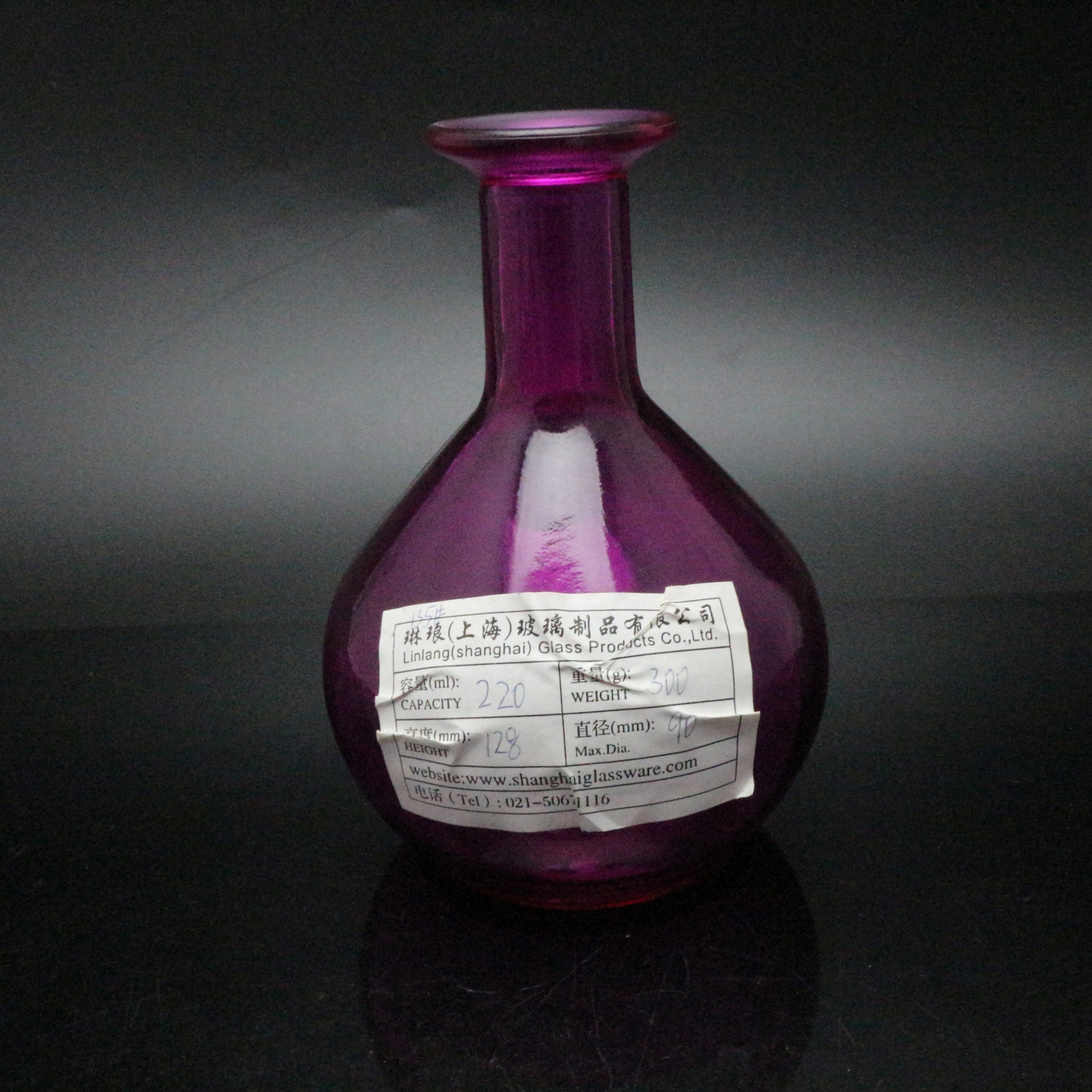Håndlaget Glass flytende karaffel med propp for parfyme fargede diffusor flaske 200ml