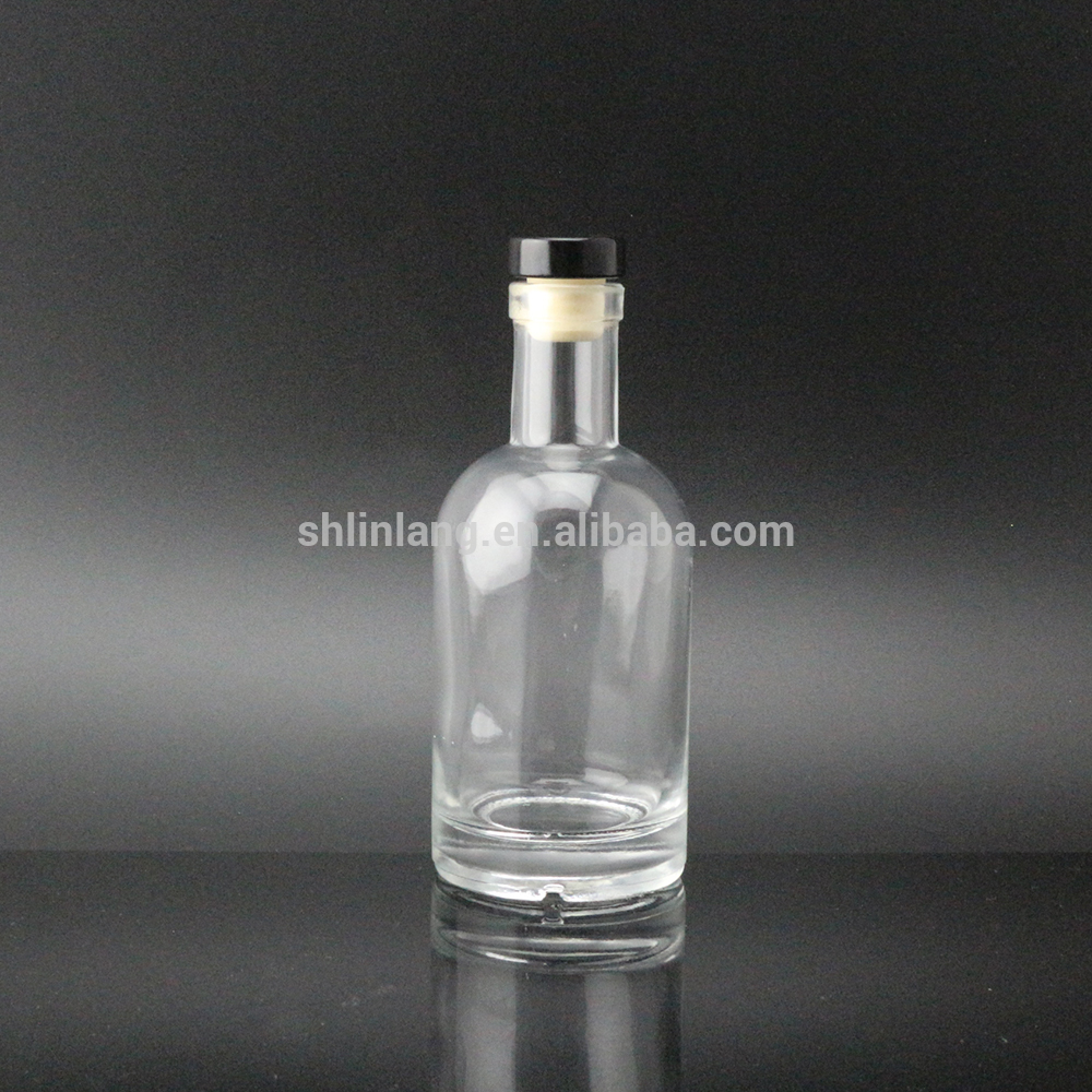 Shanghai Linlang Fabrikgroßhandel 500 ml T-Kork und Schraubverschluss Destillierte Gin-Flasche