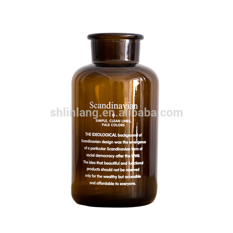 wholesale multifunctional amber glass bottle for pharmaceutical and display
