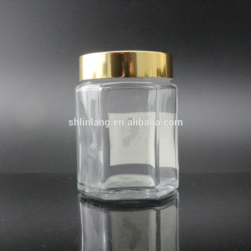 shanghai linlang best selling cheap 1 oz 1.5 oz 5 oz 6oz small glass mini honey bottles