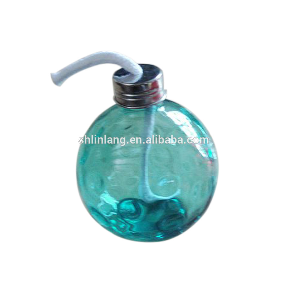 ball shape colorful glass oil lamp