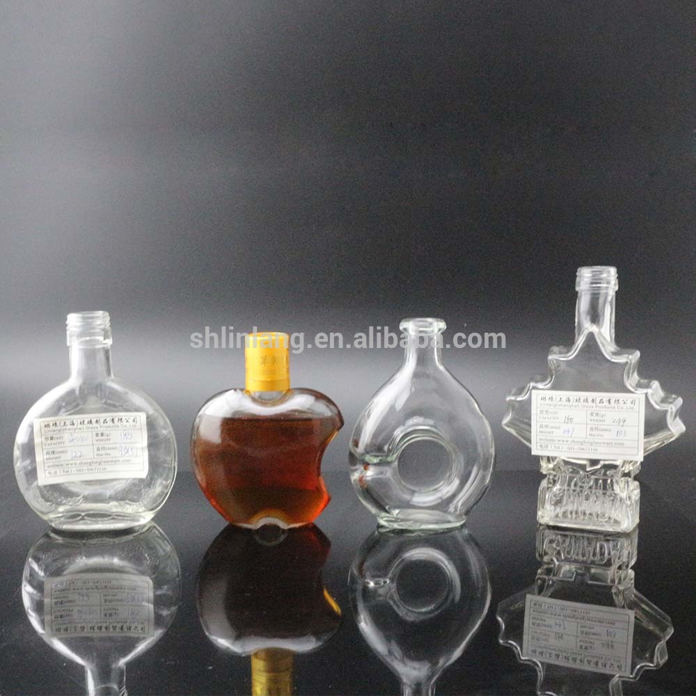 Shanghai Linlang vacío Mini licor botella de cristal al por mayor con del fabricante de porcelana