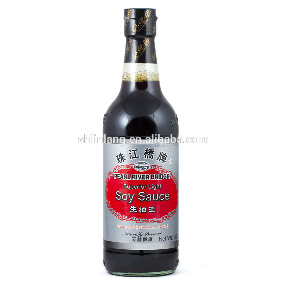 Linlang glass bottle 630ml for soy sauce