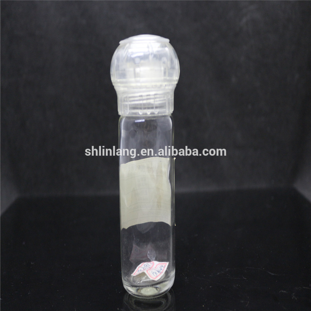 Linlang productos de vidrio calientes de la venta 80ml botella de molinillo de pimienta