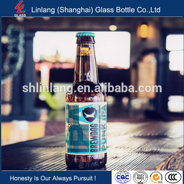 12 oz botol kaca amber bir Xuzhou pembuatan borong