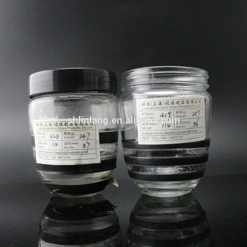 Šanghaj linlang krásne vintage zákazku med fľašu jedinečný číre sklo Honey Jars Kontajnery