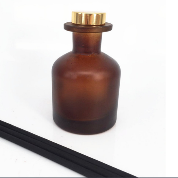 Glass alkemi Reed diffusor doft flaskor 100ml bärnstensfärgade vass diffuser flaskor