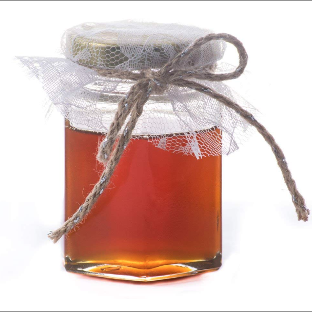 Untuk Hadiah Perkahwinan 3oz Glass Hexagon Honey Jars