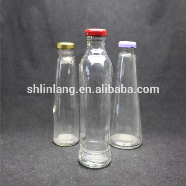 الجملة مصنع الصين صديقة للبيئة المعاد تدويرها زجاجة عصير الزجاج الشفاف