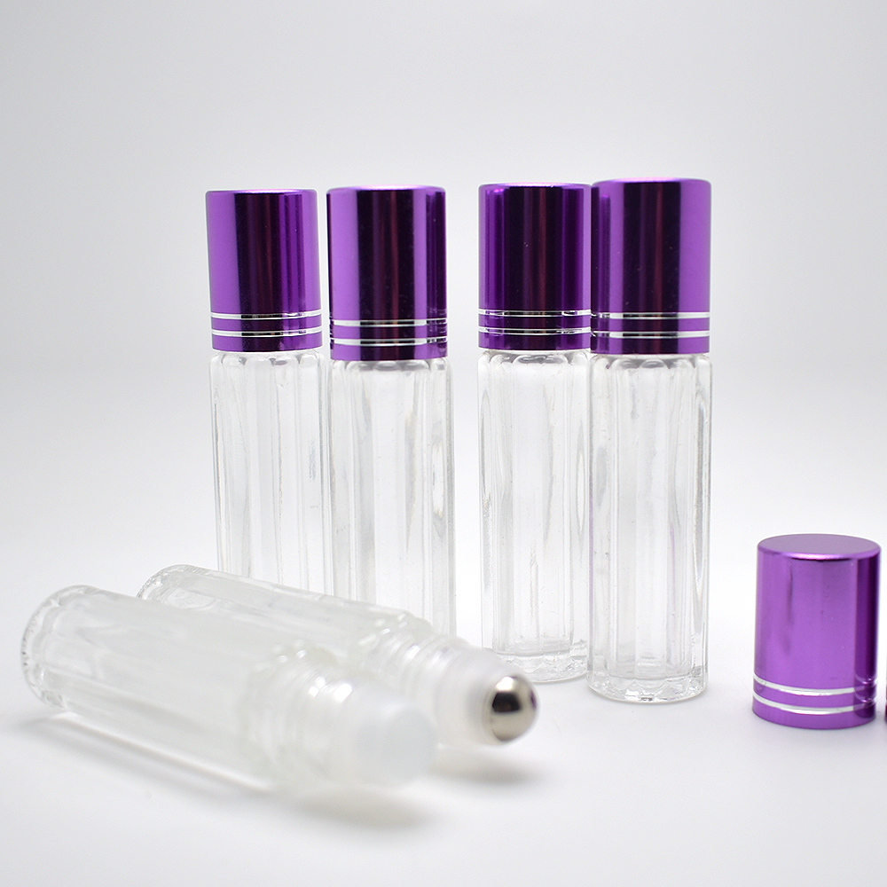 Empty Glass Roller Ball Refillable Crystal Roll On Bottle Perfume 3ml