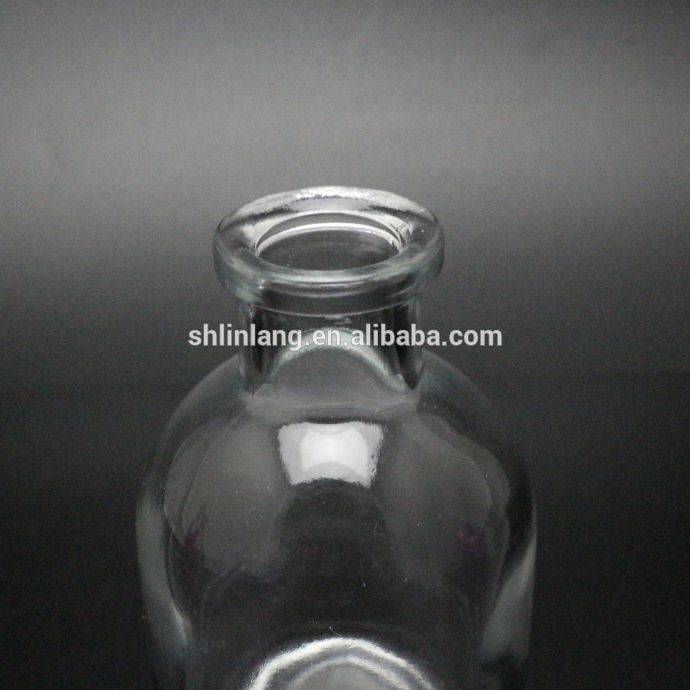 Screw Cap 125ml Diffuser Glass Bottle Empty Clear Hexagon Shape