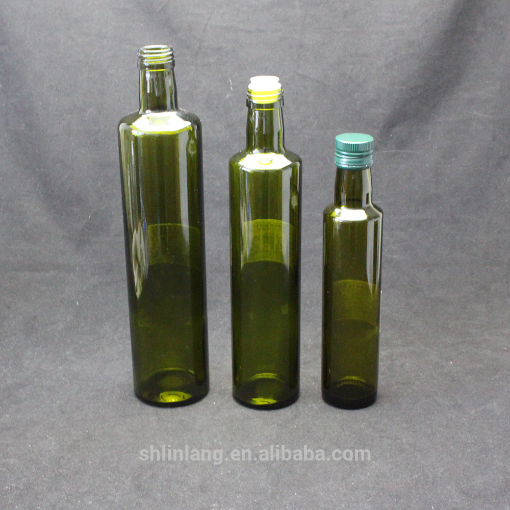 Shanghai linlang dark green Marasca and Dorica glass olive oil bottle