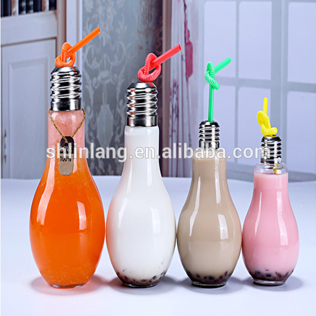 multifunctional bulb shaped glass bottle 200ml,300ml,400ml,500ml