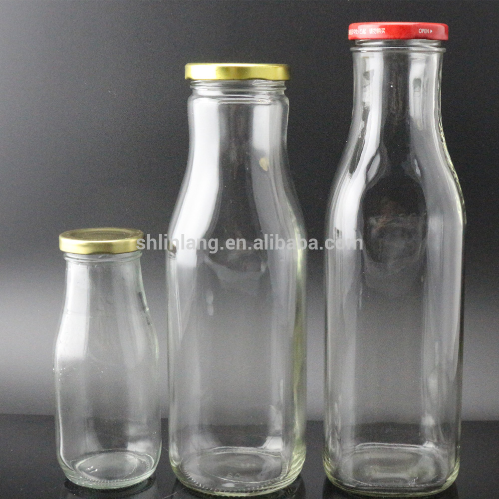 Linlang hot selling glass juice bottle 230ml 750ml 1L
