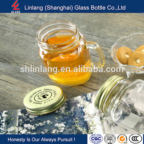 Linlang hot welcomed glass products,glass frutta del prato mason jar