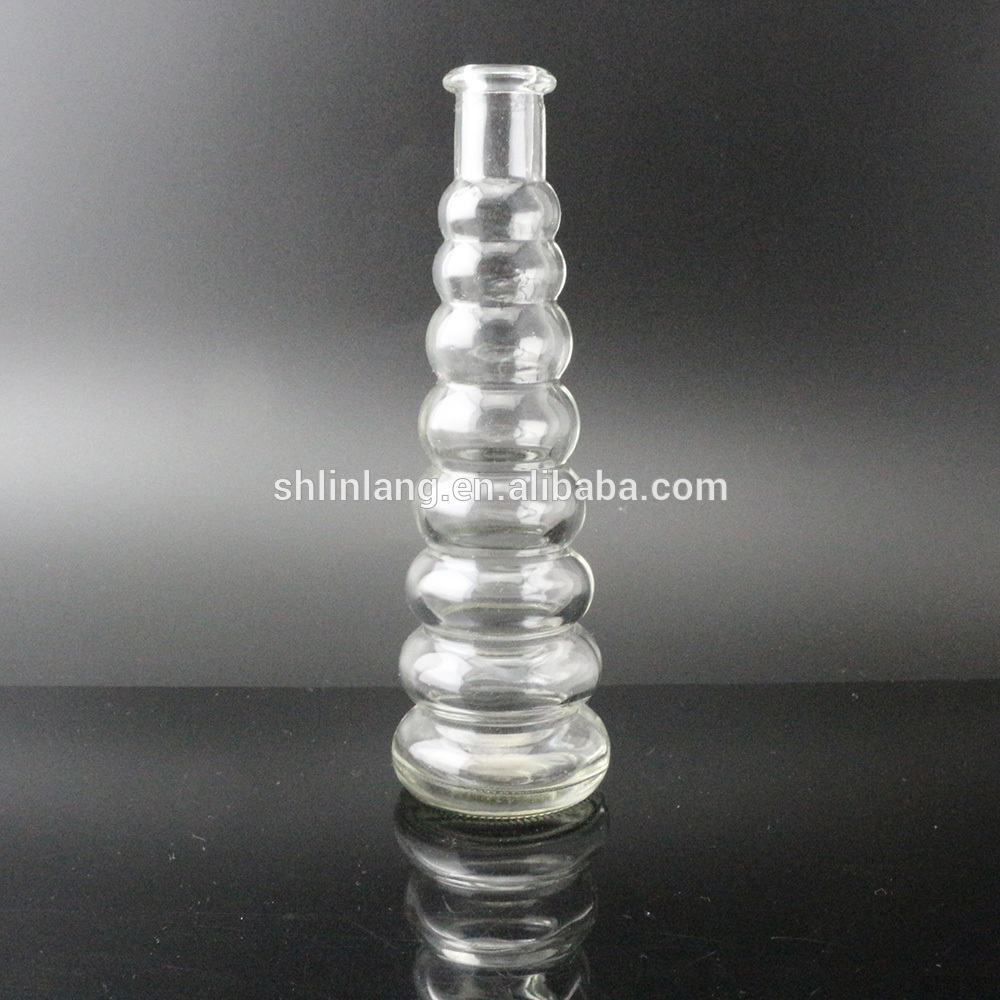 Factory Price For Plastic Clear Beverage Bottle - cone shape tall trumpet large clear glass vase flower stand – Linlang