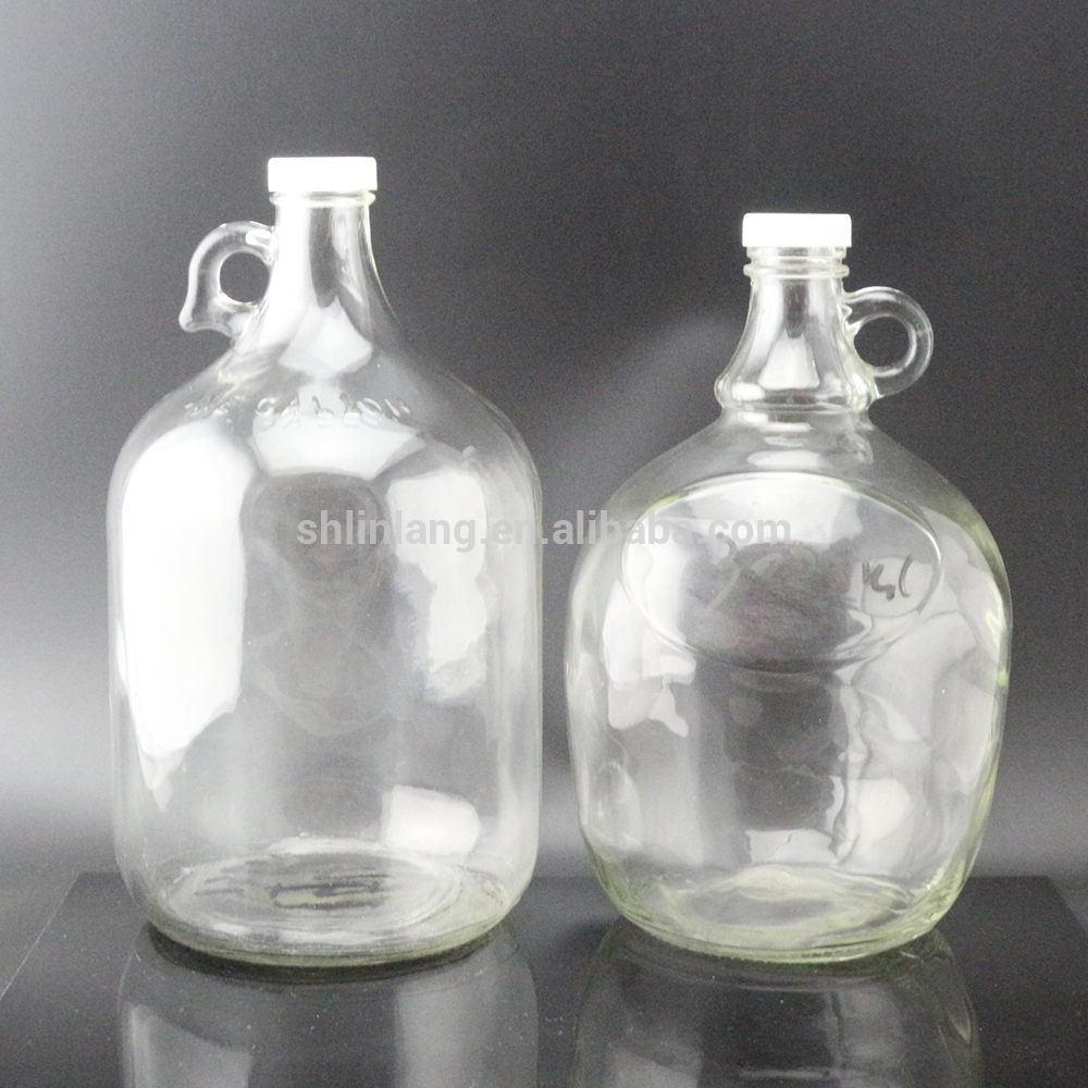 Wholesale Dealers of Empty Roll On Perfume Bottle - Shanghai Linlang Wholesale big capacity Clear Jug growler glass with glass handle – Linlang