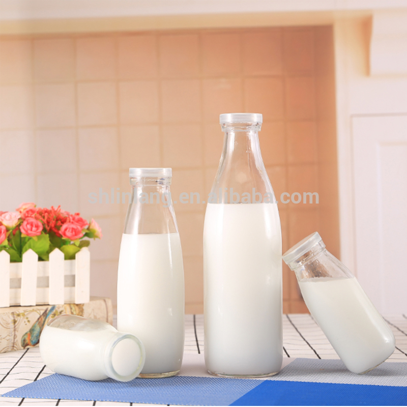 Grossist tillverkning Import 250ml, 500ml, 750,1L mjölk glasflaska