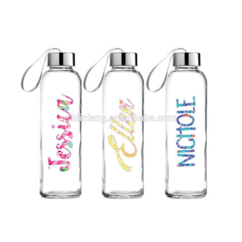 Linlang hot sale glass products 500ml sports water bottle