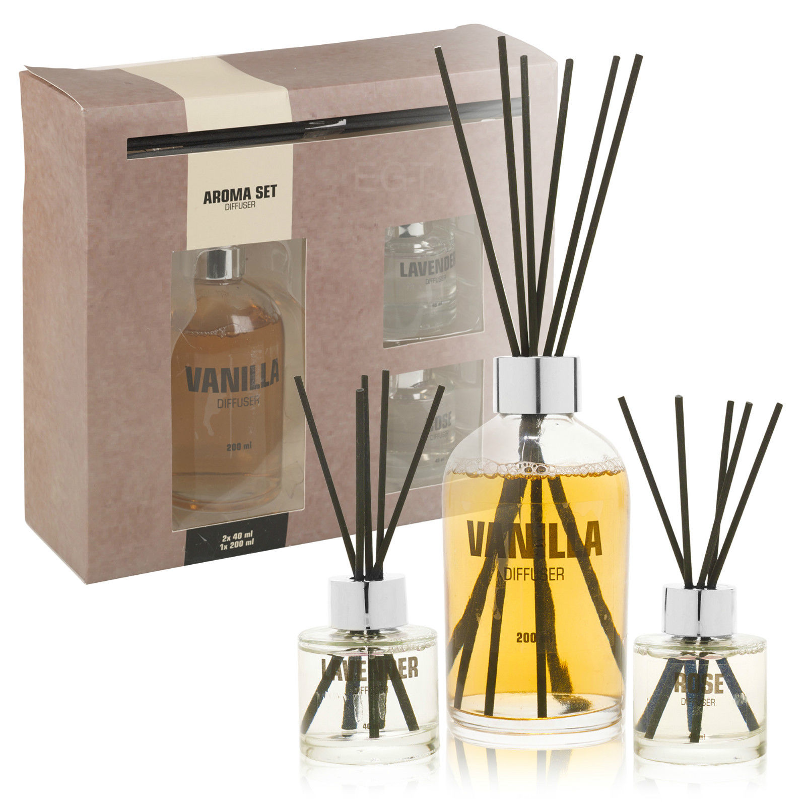 Fragrance Reed Diffuser för aromaterapi Gift Set 3 dofter Doftande Hem luftfräschare Aroma diffusor New