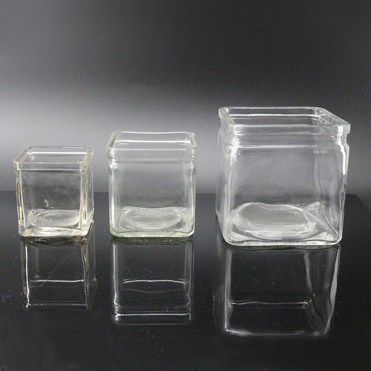 Wholesale Linlang Best Selling Clear Square Votive Glass Candle Holder Glass Tealight Candle Holder