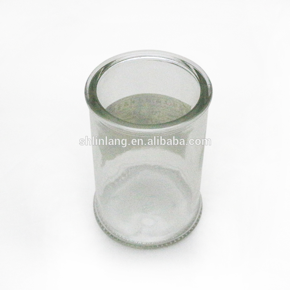 venda quente vidro transparente suporte de vela tealight cilíndrico