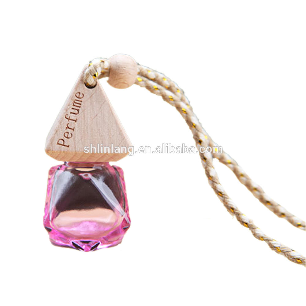 shanghai linlang car air freshener perfume glass bottle with hanging rope