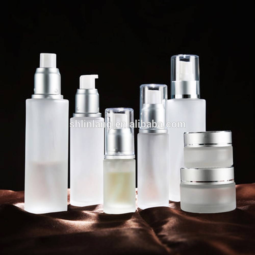 shanghai linlang cheap glass cosmetic jars High quality jar cream bottle cream boxes, cosmetics packing empty bottles