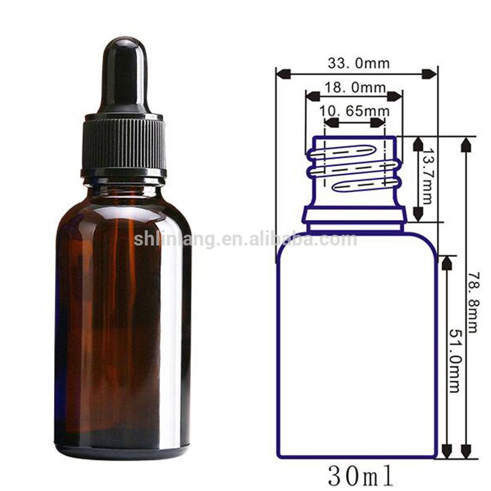 essential oil bottle amber color with dropper and tube box 30ml 50ml 100ml