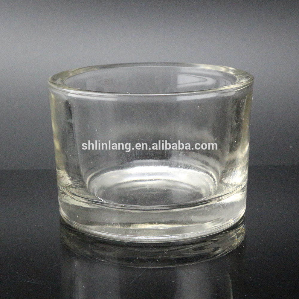 Factory best selling Square Glass Lotion Bottle - Clear Tealight Glass Candle Holder – Linlang