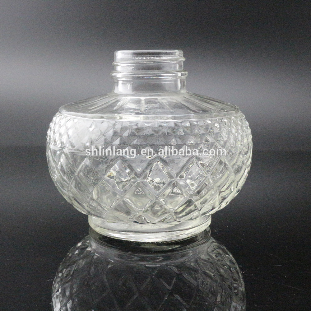 Linglang hot sell glass oil lamp with embossment