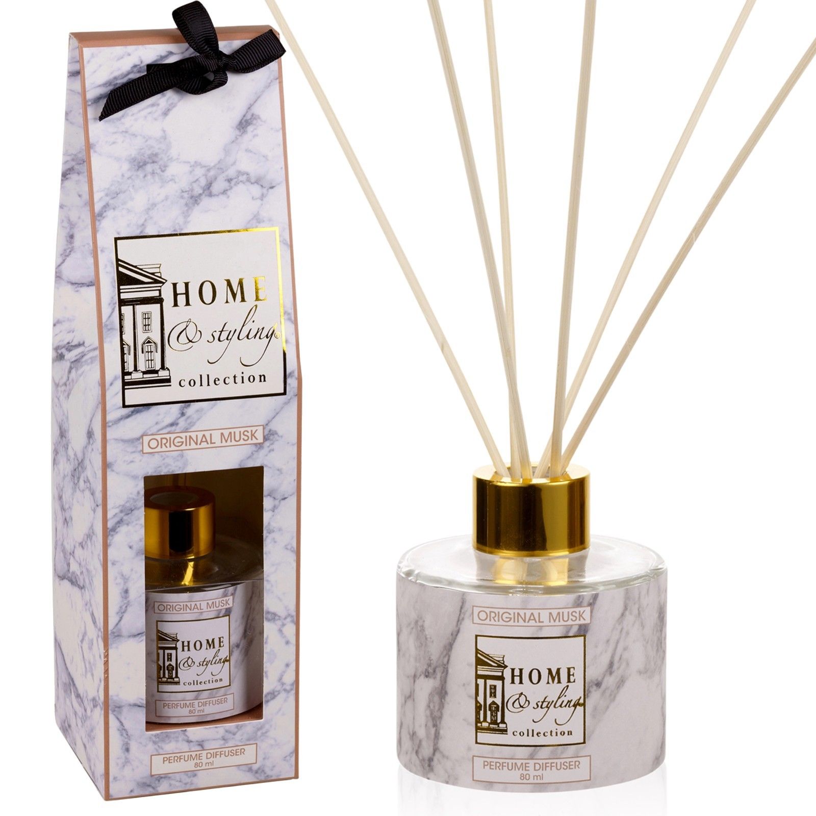 80ml Reed difusor de luxo Garrafa Gift Set vidro garrafa Perfume Air Freshener Fragrance luxo difusor