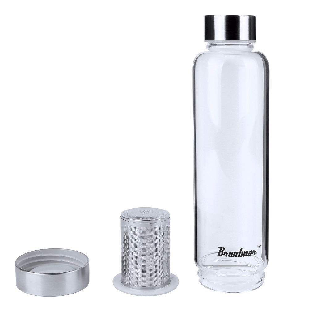 LinlangBorosilicate ग्लास पानी Infuser बोतल 17oz