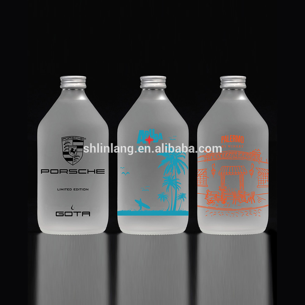 Linlang karstā tirdzniecība 1000ml matēta stikla ūdens pudele