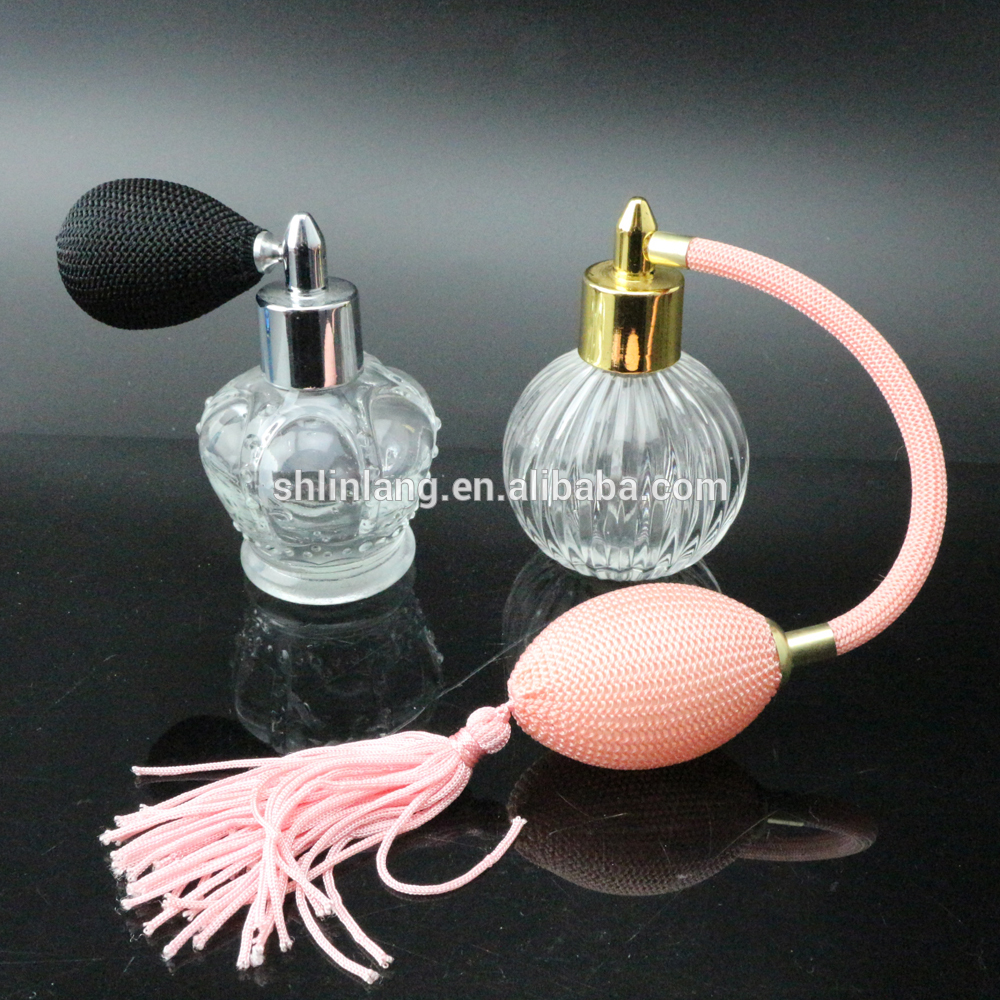 shanghai linlang 30ml perfume bottles 30 ml crystal clear perfume glass bottle 30ml fancy perfume bottle