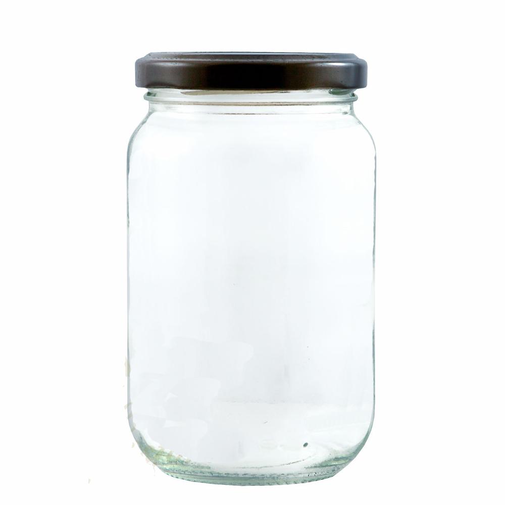 1lb 370ml glass jars black lids for honey