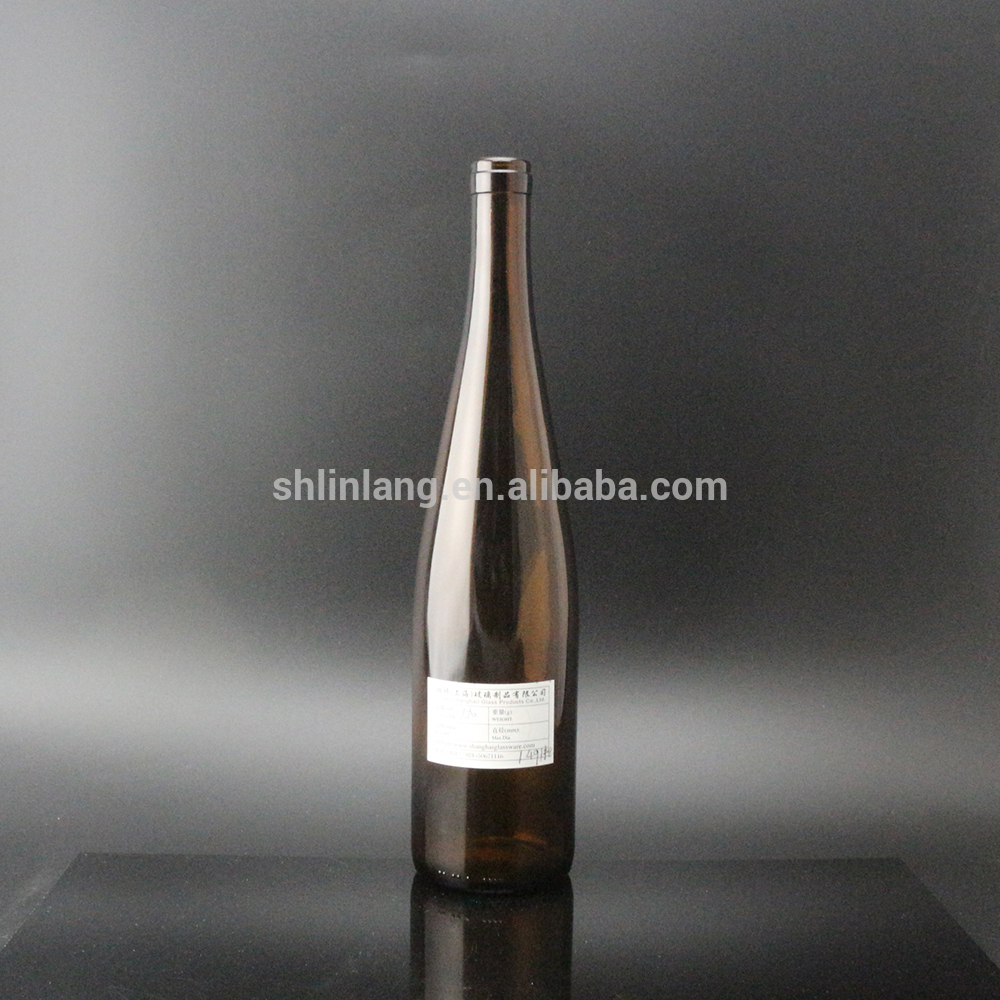 Shanghai Linlang wholesale 750 ml round shape glass wine bottle