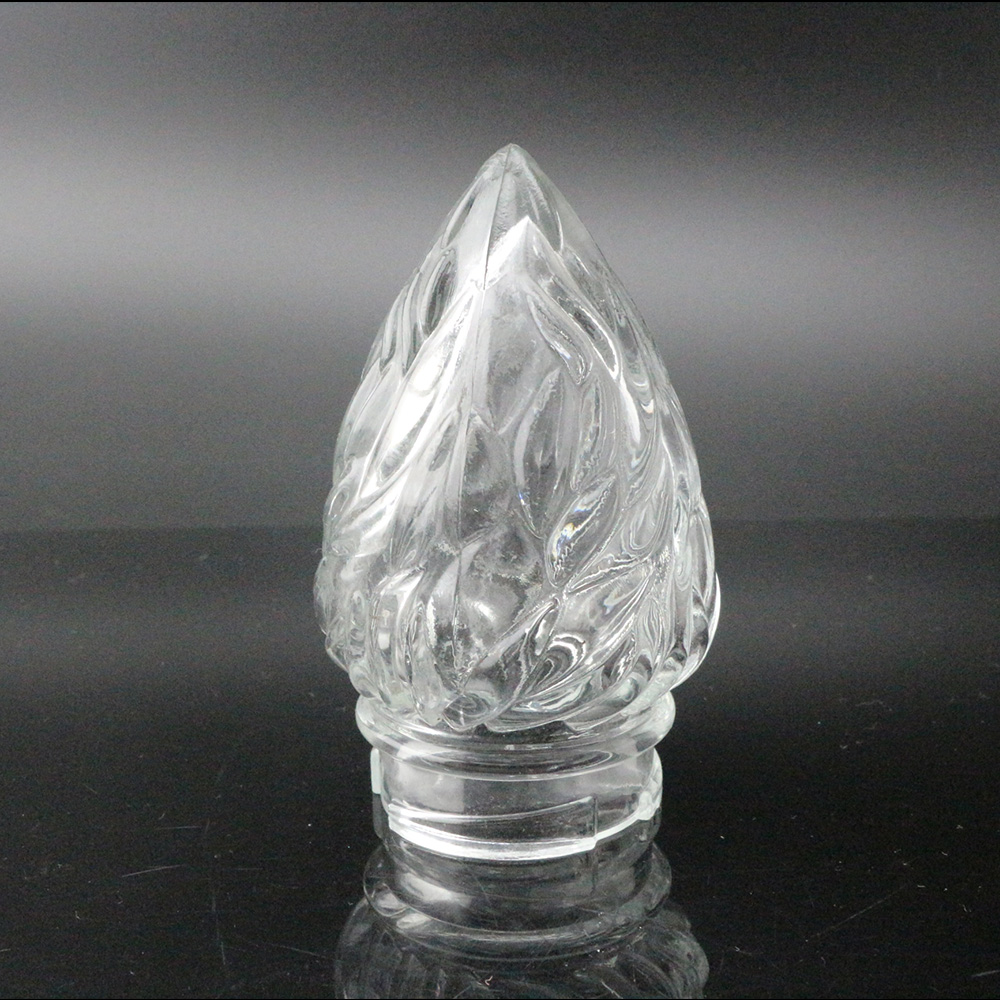 Couvercle d'ampoule en verre de forme particulière