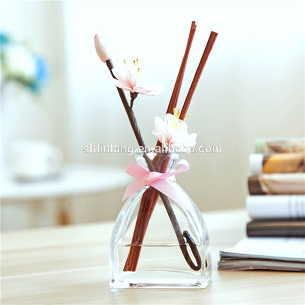 alibaba china shanghai linlang Wholesale 50ml 80ml 100ml 120ml 150ml refill colorful aroma reed diffuser glass bottle